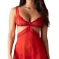 Obsessive Cupide Desir Babydoll und String Set in Rot – A