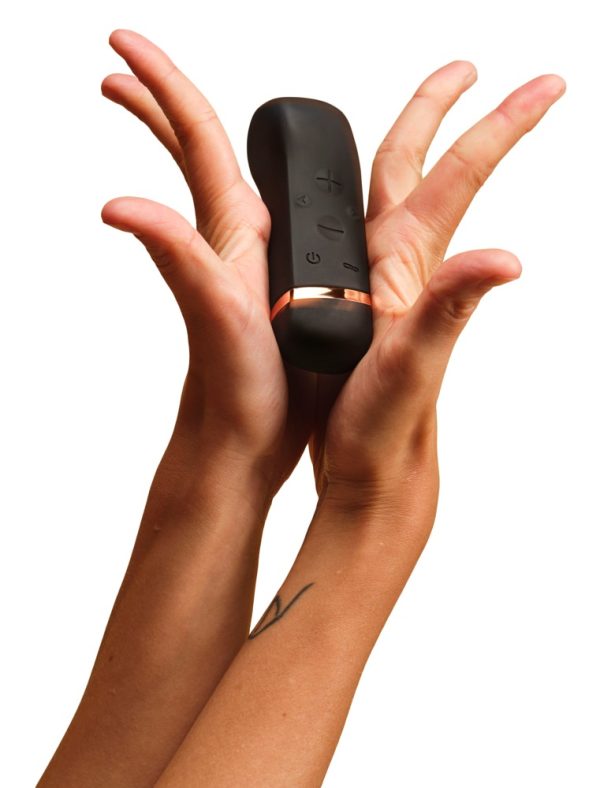 The Handy Oh! Smart Vibrator - Interaktiver Auflegevibrator mit Schallwellen-Vibrationen in Silber