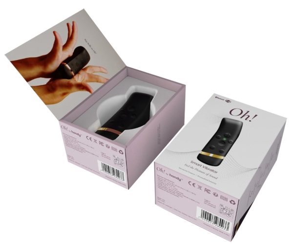 The Handy Oh! Smart Vibrator - Interaktiver Auflegevibrator mit Schallwellen-Vibrationen in Silber