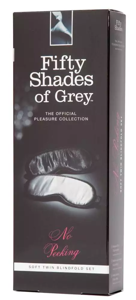 Fifty Shades of Grey Luxus-Augenmasken Set, Silber und Schwarz, No Peeking – Verpackung Fifty Shades of Grey Luxus-Augenmasken Set, Silber und Schwarz, No Peeking – Verpackung