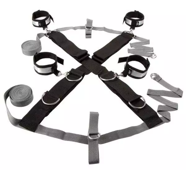 Fifty Shades of Grey Kreuz-Bettfesseln - Bettfreuden Set – A