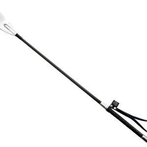 Liebe mit Hiebe, Flexibles Spanking-Gerte, 60 cm, Grau/Schwarz, Leder/PVC/Nylon/EVA Liebe mit Hiebe, Flexibles Spanking-Gerte, 60 cm, Grau/Schwarz, Leder/PVC/Nylon/EVA – B