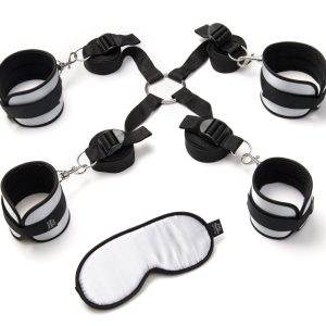 Fifty Shades of Grey Bett-Fesselkit, Größe: Einheitsgröße, Farbe: Schwarz/Silber – A
