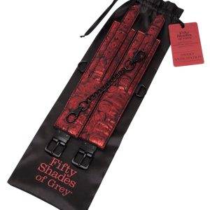 Fifty Shades of Grey Sweet Anticipation Handfesseln, Schwarz/Rot, Größe verstellbar Fifty Shades of Grey Sweet Anticipation Handfesseln, Schwarz/Rot, Größe verstellbar – C