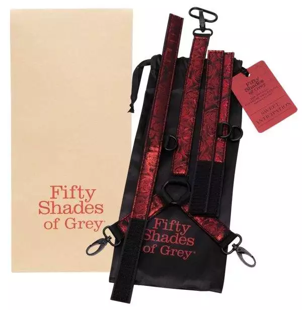 Fifty Shades of Grey Sweet Anticipation Hals- und Handfesseln in Schwarz/Rot – Verpackung Fifty Shades of Grey Sweet Anticipation Hals- und Handfesseln in Schwarz/Rot – Verpackung