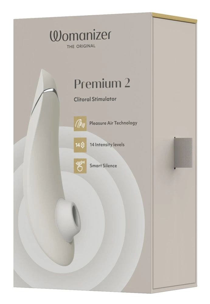 Die 5 besten Vibratoren die es gibt Womanizer Premium 2 Druckwellenstimulator - Trendige Farben – Verpackung