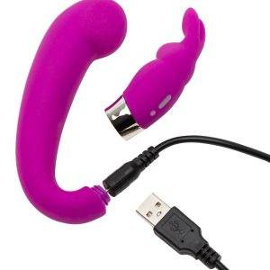 Happy Rabbits FlexiGasm Mini - Doppelvibrator mit G-Punkt-Stimulation - lila Happy Rabbits FlexiGasm Mini - Doppelvibrator mit G-Punkt-Stimulation - lila – D
