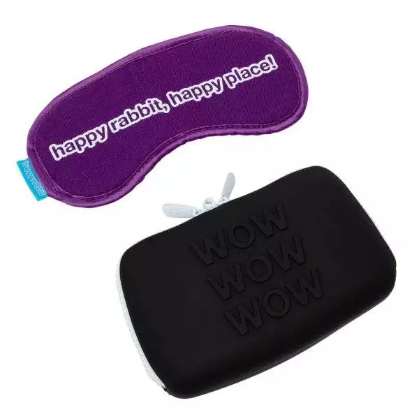 HappyRabbit Clitoral Pleasure Kit - Minivibrator, Menthol-Balsam, Augenmaske, Toybag – C