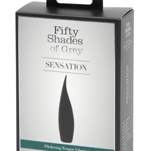 Fifty Shades of Grey Flickering Tongue Vibrator, wasserdicht, wiederaufladbar - Silikon Vibrator 11,2 cm – Verpackung