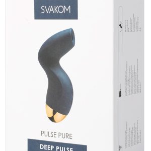 SVAKOM Deep Suction Stimulator Pulse Pure - Klitorisstimulator - Wasserfest - USB wiederaufladbar - 5 Saugmodi und Intensitäten - Memory Funktion - Tastensperre - Silikon - Schwarz