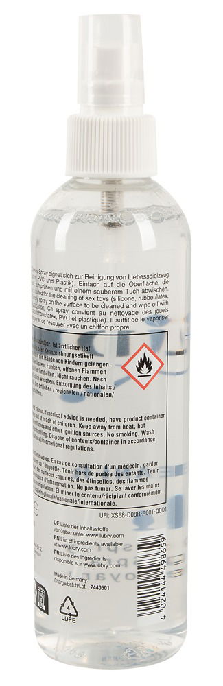 Just Glide Toys Reinigungsspray - 250ml Just Glide Toys Reinigungsspray - 250ml