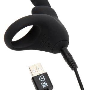 Happy Rabbits Vibro-Häschen Cock Ring - Silikon, wasserdicht, wiederaufladbar Happy Rabbits Vibro-Häschen Cock Ring - Silikon, wasserdicht, wiederaufladbar – C