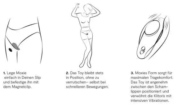 We-Vibe Moxie+ Auflegevibrator, diskret, leise, wiederaufladbar, Silikon – D