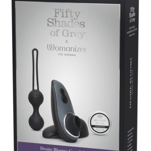 Fifty Shades Of Grey - Desire Blooms Kit - Special Edition - Womanizer Liberty, Pleasure Balm, Liebeskugel-Duo – Verpackung
