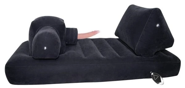 You2Toys Velvet Luxury Bed - Aufblasbare Liege mit Stoßvorrichtung und Vibratoren – B