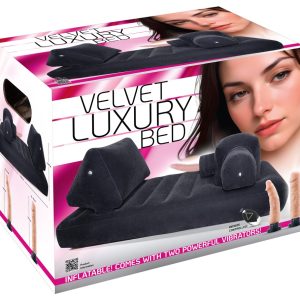 You2Toys Velvet Luxury Bed - Aufblasbare Liege mit Stoßvorrichtung und Vibratoren