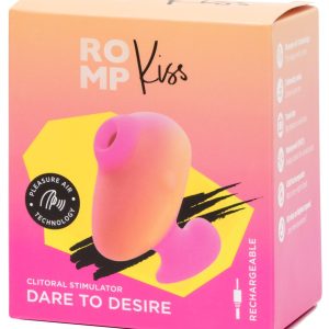ROMP Kiss - Reise-Pulsator mit Pleasure Air Technologie in Pink – Verpackung