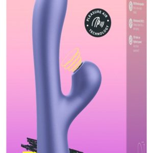 ROMP Pulse - Rabbit Vibrator mit Klitoris-Pulsator, Metallic-Optik, 10 Vibration + 5 Pleasure Air-Modi, wasserdicht, wiederaufladbar, Silikon, 22cm – Verpackung
