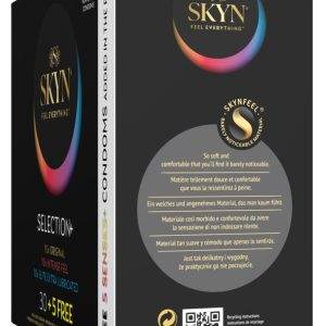 SKYN Kondom-Mix Selection+ 30+5free, latexfreie Kondom-Vielfalt, 35 Stück, Sensoprene, vegan, 53 mm SKYN Kondom-Mix Selection+ 30+5free, latexfreie Kondom-Vielfalt, 35 Stück, Sensoprene, vegan, 53 mm – C