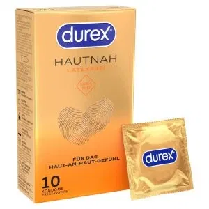 Durex Hautnah Kondome, Latexfrei, 56 mm, transparent, Silikongleitgel – A