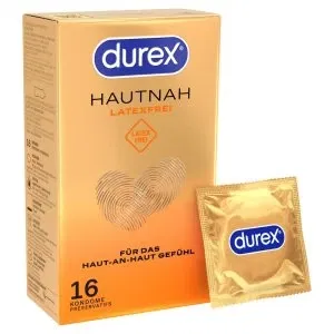 Durex Hautnah Latexfrei Kondome, Transparent, 56mm – A