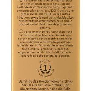 Durex Hautnah Kondome, 10 Stück, transparent, ultra dünn, mit Silikongleitgel Durex Hautnah Kondome, 10 Stück, transparent, ultra dünn, mit Silikongleitgel – Verpackung B