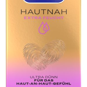 Durex Hautnah Kondome 10 Stück - transparent, extra feucht, ultra dünn – Verpackung