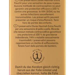 Durex Hautnah Kondome 10 Stück - transparent, extra feucht, ultra dünn Durex Hautnah Kondome 10 Stück - transparent, extra feucht, ultra dünn – Verpackung B