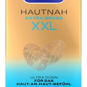 Durex Hautnah Extra Groß XXL Kondome, ultra dünn, transparent, 10 Stück
