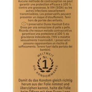 Durex Hautnah Extra Groß XXL Kondome, ultra dünn, transparent, 10 Stück Durex Hautnah Extra Groß XXL Kondome, ultra dünn, transparent, 10 Stück – Verpackung B