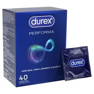 Durex Performa Transparente Kondome, 40 Stück – A
