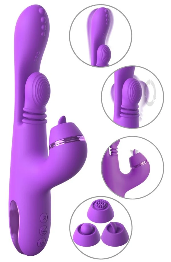 Fantasy For Her IntiMotion Pulse Pro Vibrator, wiederaufladbar, Silikon, schwarz – A