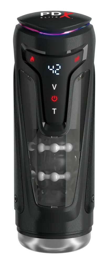 PDX Elite Masturbator Moto-Bator Pro mit Vibration, Massage und Wärme, USB wiederaufladbar, 26,5 cm PDX Elite Masturbator Moto-Bator Pro mit Vibration, Massage und Wärme, USB wiederaufladbar, 26,5 cm – B
