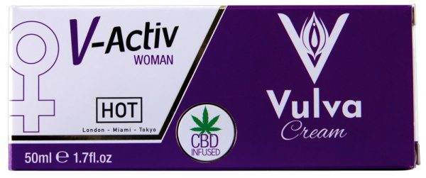 HOT V-Activ Vulva Cream mit CBD - 50 ml – Verpackung