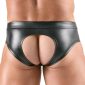 Svenjoyment Herren Slip - Schwarzer Mattglanz mit Reißverschluss – A