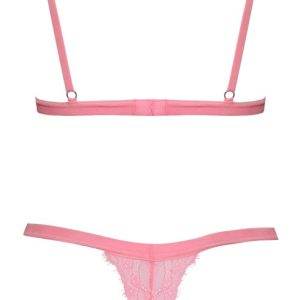 Cottelli FANTASY Neonpinkes Spitzen-Dessous-Set, Größe S/M Cottelli FANTASY Neonpinkes Spitzen-Dessous-Set – Hollow Rückseite