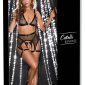 Cottelli BONDAGE Dessous-Set in Netz & Mattlook, Größe S, schwarz – Verpackung