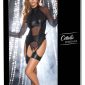 Cottelli BONDAGE Set: Straps-Body ouvert mit Handfesseln- Schwarz – Verpackung