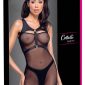 Cottelli PARTY Minikleid mit Harness, Schwarz, S/M/L/XL, Mattlook-Riostring enthalten – Verpackung