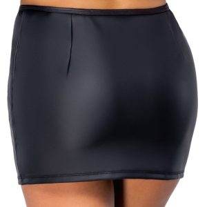 Cottelli PARTY Enger Minirock mit Strass-Zip, Schwarz Cottelli PARTY Minirock mit Glitzer-Reißverschluss - Schwarz – Rückseite