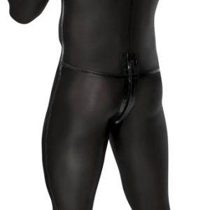 LateX Smoke-Transparenter Langarm-Overall in Rauchgrau, Größe S-XL LateX Langarm-Overall in Rauchgrau, Größe S/M, transparent – Rückseite