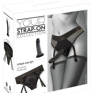 You2Toys Strap-on Slip mit Silikon-Dildo - Schwarz