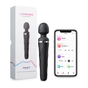 Lovense Domi 2 - Bluetooth Wand Vibrator, 23,4 cm, Schwarz – B