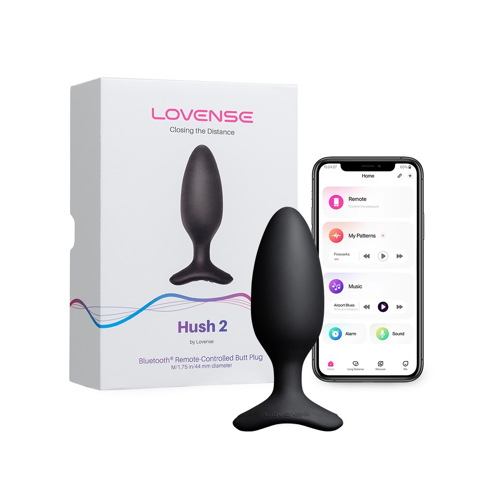 Lovense Hush 2 - Krachtige Bluetooth Anaalplug (Maat M) Lovense Hush 2 - Kraftvoller Bluetooth Analplug (Größe M) – D