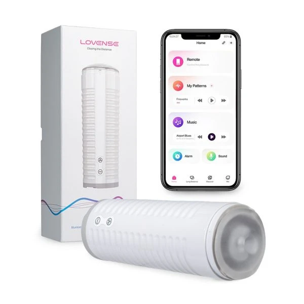 Lovense Max 2 - Bluetooth Masturbator mit Vibration und Saug-Effekt – D