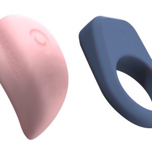 LuxUs - Hightech-Paartoy-Set, LuxHer Klitoris-Vibrator & LuxHim Penisring, Silikon, wasserdicht – A