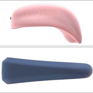 LuxUs - Hightech-Paartoy-Set, LuxHer Klitoris-Vibrator & LuxHim Penisring, Silikon, wasserdicht LuxUs - Hightech-Paartoy-Set, LuxHer Klitoris-Vibrator & LuxHim Penisring, Silikon, wasserdicht – D