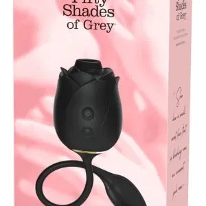 Fifty Shades of Grey Clitoral Suction and Vibrating Egg Dark Blushing Rose, wasserdicht, wiederaufladbar – Verpackung