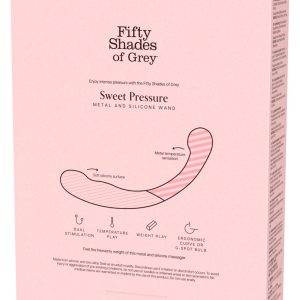 Fifty Shades of Grey Metal and Silicone Wand Sweet Pressure, Doppeldildo 21,5 cm – Verpackung B