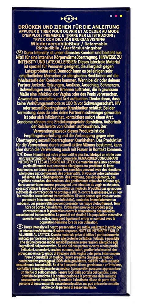 Durex Intensity Ultradunne Nitril Condooms - Transparant, 56 mm Nominale Breedte